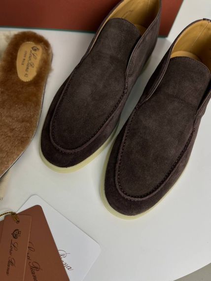 Лофери Loro Piana Open Walk темно-коричневого кольору ob436 | Зображення 5