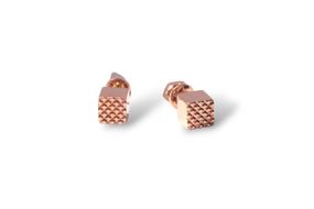 Сережки-пуссеты из красного золота 585 пробы S-0333