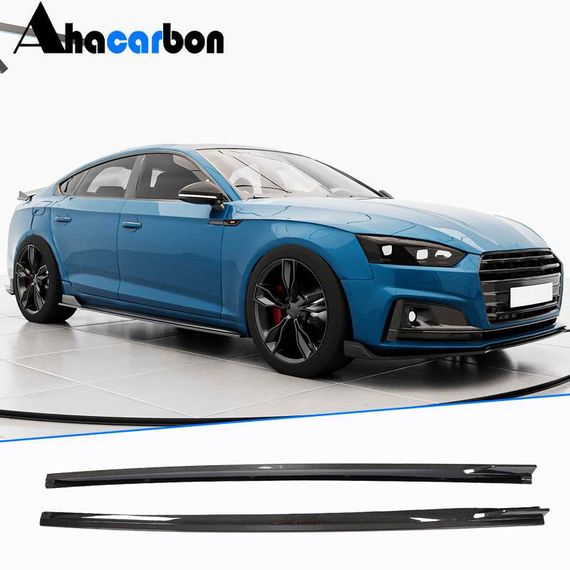Бокові пороги 2016-2020 V1 (для Sportback, Карбон) для Ауди A5 рр