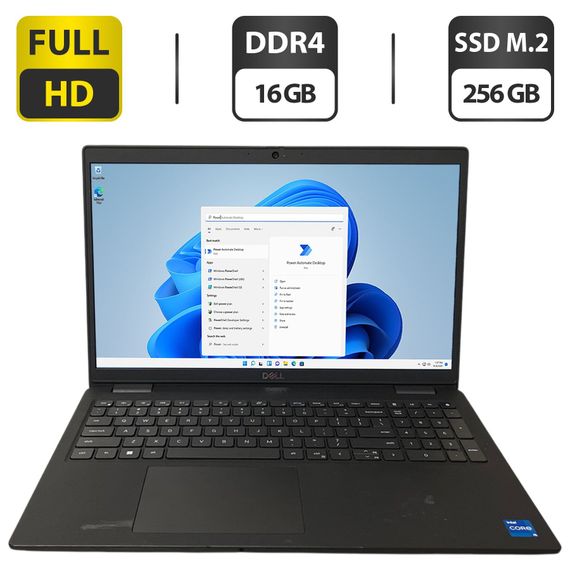 Ноутбук Б-клас Dell Latitude 3520 / 15.6" (1920x1080) IPS / Intel Core i5-1135G7 (4 (8) ядра по 2.4 - 4.2 GHz) / 16 GB DDR4 / 256 GB SSD M.2 / Intel Iris Xe Graphics / WebCam б/в