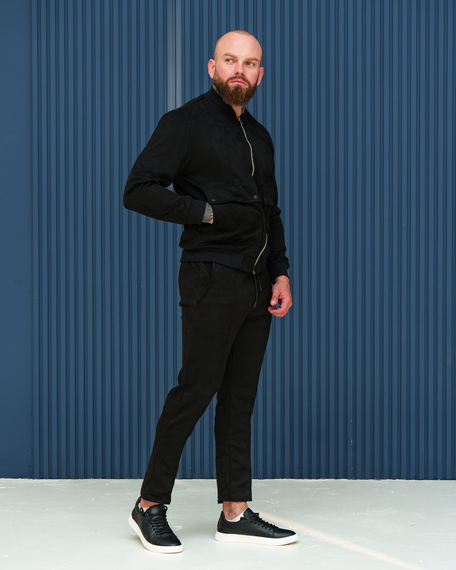 Брюки замш чёрный S L | Зображення 5