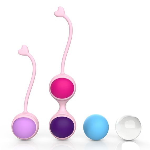 Набір вагінальних кульок Every Night Toys Lorinda рожевий з різнокольоровими кульками Sex Aura