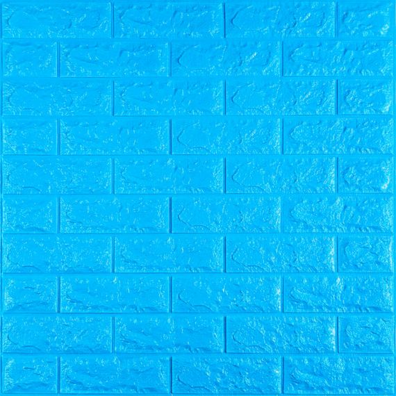3D панель самоклеющаяся кирпич Синий 700x770x7мм (003-7) SW-00000060