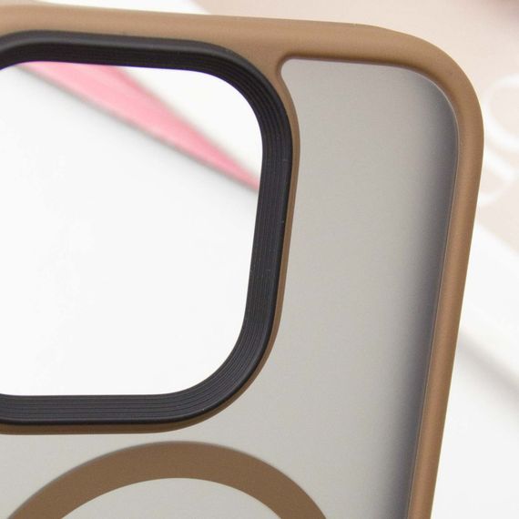 TPU+PC чехол Metal Buttons with MagSafe для Apple iPhone 16 Pro Max (6.9") Золотой | Зображення 4