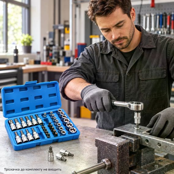 Набір головок New Tools DT-454 34 предмети • Набір торцевих головок New Tools DT-454 Torx та E-Torx 3/8″ у кейсі | Зображення 5
