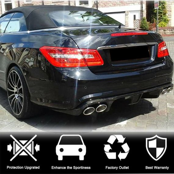 Дифузор заднього бампера (для E63 AMG 2009-2013, Карбон) для Mercedes E-сlass coupe C207 рр | Зображення 1