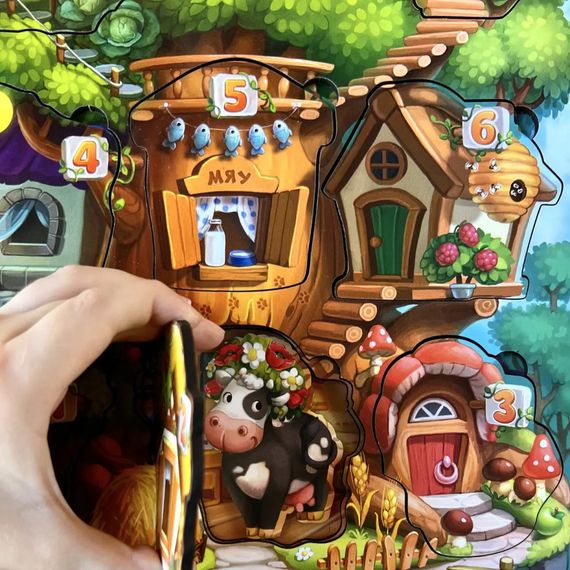 Дерев'яний пазл-вкладиш "Де чий будиночок на дереві?" Ubumblebees (ПСД172) PSD172 тришаровий | Зображення 6