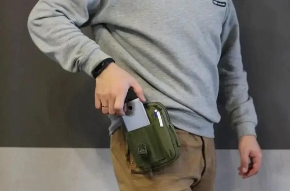 Тактична сумка на пояс поясний підсумок з системою MOLLE сумка для спорядження армійський органайзер оливковий | Зображення 2