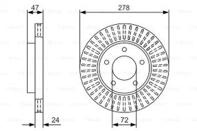 Диск гальмівний FORD USA, BOSCH (0986479A52)