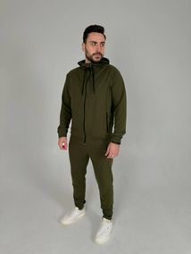 Костюм худі на молнії хакі