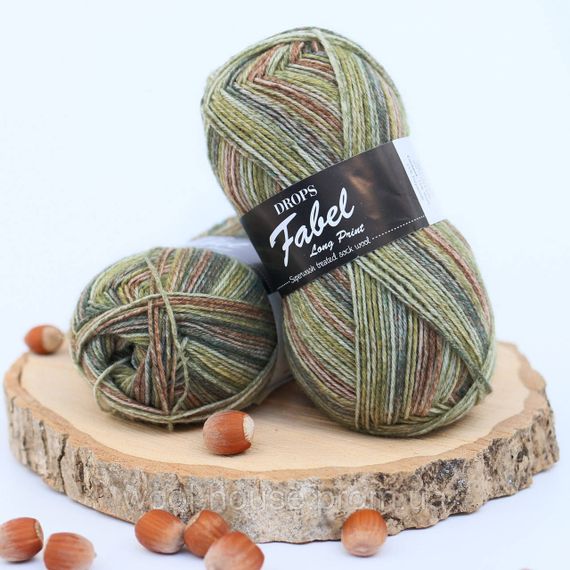Drops Fabel - Long print, 650 forest