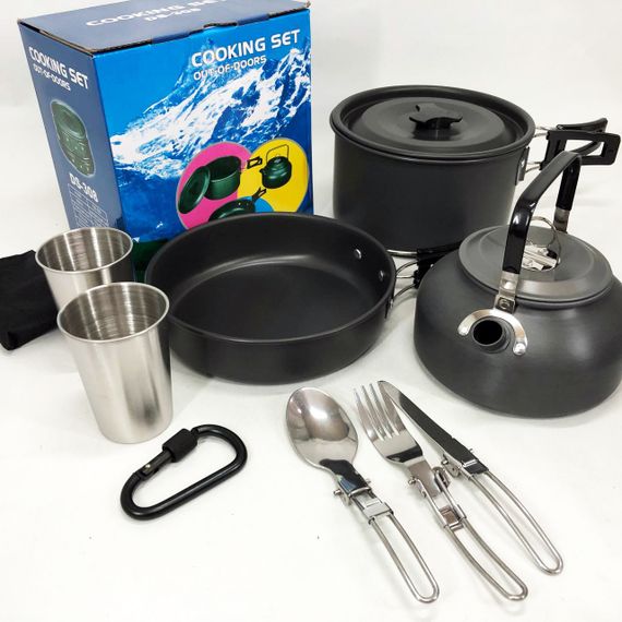 Якісний туристичний посуд, Набір для пікніка подарунок, Набір посуду для багаття | Зображення 7