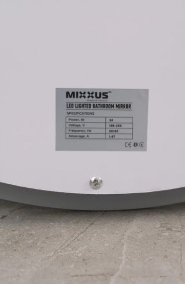 Дзеркало Mixxus Plain MC02-60 (годинник, LED-підсвічування, антизапотівання) (MI6012) | Зображення 7