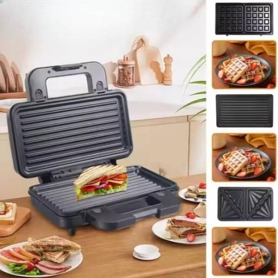 Мультимейкер 3в1 с антипригарным покрытием 1000 Вт Sokany SK-BBQ-835