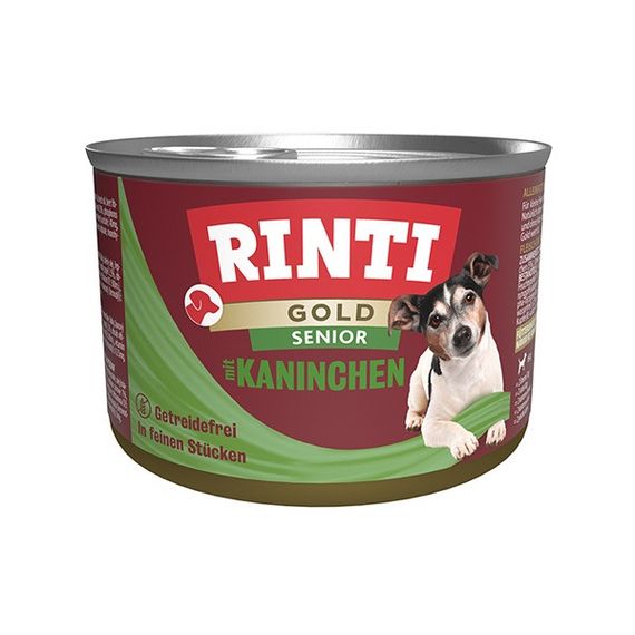 Вологий корм із кроликом для літніх собак Rinti Gold Senior Mit Kaninchen, 185 гр
