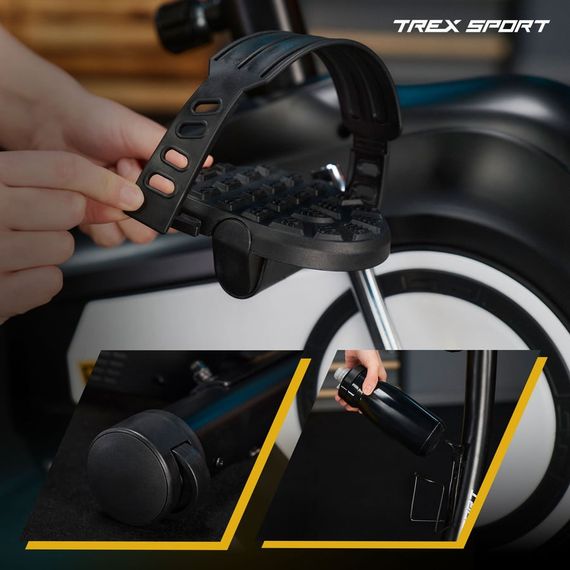 Велотренажер Trex Sport TX-400MB Reck магнітний чорно-білий | Зображення 6