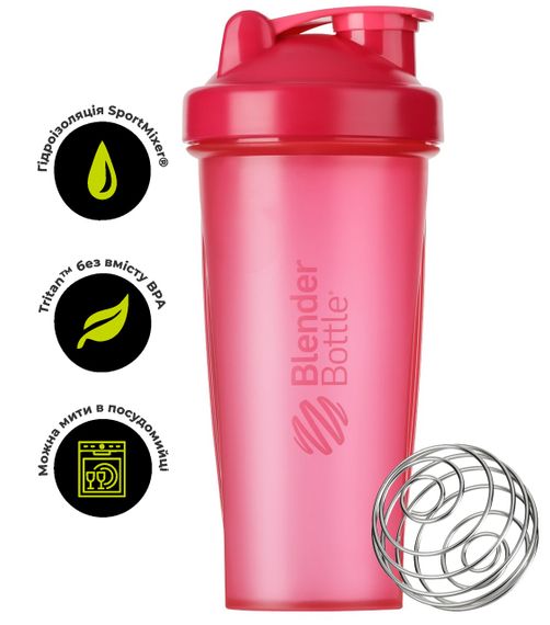 Шейкер спортивний BlenderBottle Classic 28oz/820ml Pink Fl (Original)