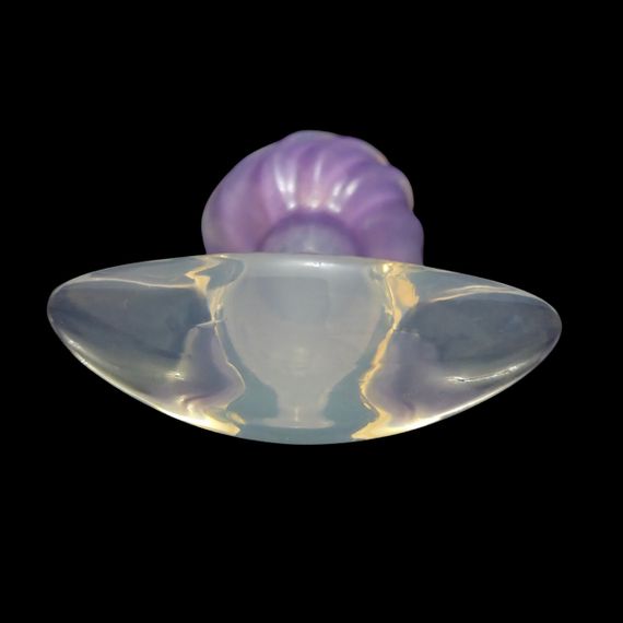 Люмінесцентна анальна пробка UNIVIBE, силіконова з кулькою всередині, фіолетова, 9.5 х 6.5 см sexstyle | Зображення 4