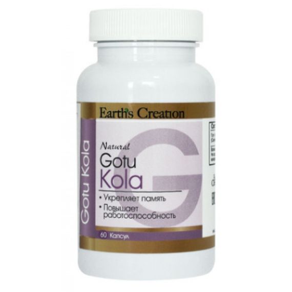 Готу кола Earth’s Creation Gotu Kola 500 mg 60 Capsules