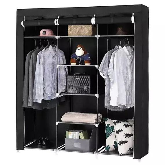 Шафа каркасна розбірна WARDROBE, Шафа тканинна металева Компактна каркасна для одягу YT-28 | Зображення 2
