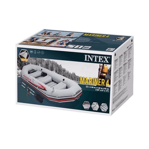 ТОП! Intex Човен 68376 NP (1) "MARINER 4" Чотиримісний, Розмір:328x145x48 см | Зображення 2