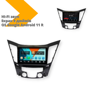 Автомагнітола штатна Hyundai Sonata 2010-2015 екран 9` Android 10 чорний (Sonata_6393)