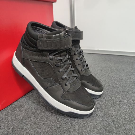 Кеди зимові з нубуку. Черевики на білій підошві 41 42 45 розмір | Зображення 7