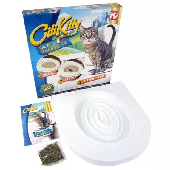 Система приучения кошек к унитазу Туалет для кота Citi Kitty Cat Toilet Training | Зображення 1