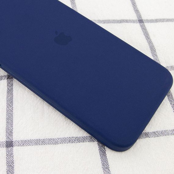 Чехол Silicone Case Square Full Camera Protective (AA) для Apple iPhone 11 (6.1") Темно-синий / Midnight blue | Зображення 1