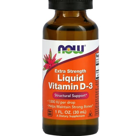 Витамин D NOW Foods Vitamin D3 Extra Strength 30 ml