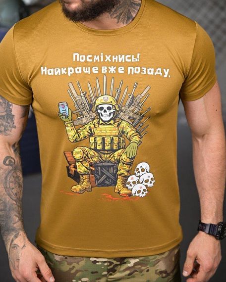 Тактична потоотводна футболка Посміхнись coyot ПП4683 | Зображення 3