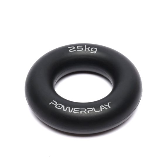 Еспандер кистьовий силіконовий PowerPlay PP-4324 Hand Grip Ring Hard 25 кг. Чорний | Зображення 1