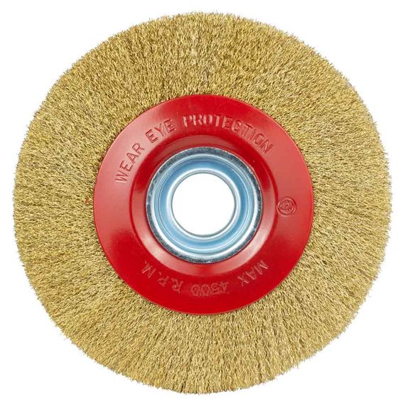 Щітка дротяна дископодібна Sigma Ø200мм Ø32мм (латуньована) (9012371)