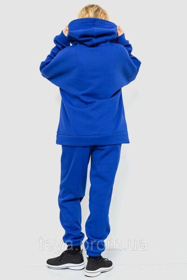 Спортивный костюм женский на флисе, цвет электрик,  размер L-XL FA_008426 | Зображення 3