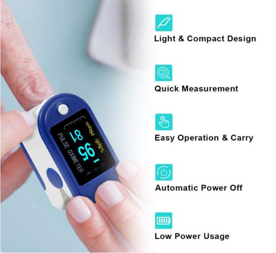 Пульсоксиметр на палец пульсометр Finger Pulse Oximeter EL-AB-88 | Зображення 5