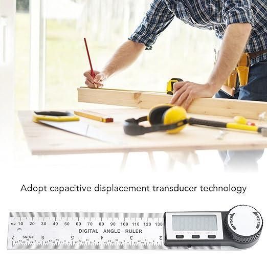Електронний кутомір Digitaler Angle Ruler 0-200 mm Цифрова лінійка транспортир 0-360° (2594106373) | Зображення 1