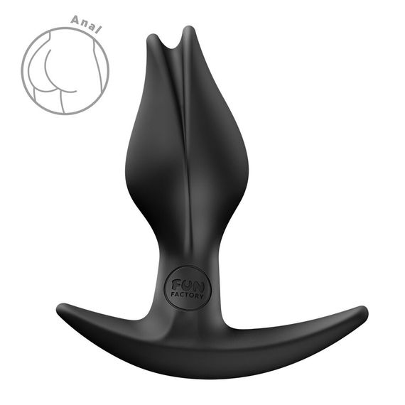 Анальна пробка Fun Factory BOOTIE FEM Black, у вигляді бутона, діаметр 2,9 см, тонкий обмежувач | Зображення 3