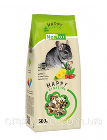 Корм для шиншил Nestor Premium люцерна, кульбаба, шипшина 500 г 3062
