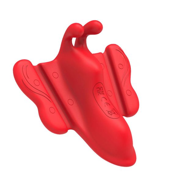Кліторальний стимулятор - Butterfly Kiss Remote Clitoral Stimulator Red Sex Aura