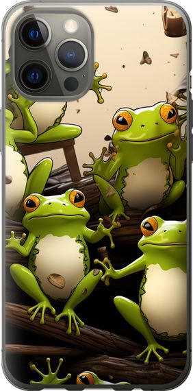 Чехол на iPhone 12 Pro Max Жабки "5656u-2054-17620"