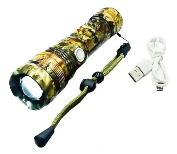 Ручной противоударный аккумуляторный фонар RB-264 фонарик с зумом Zoom P50 18650 или 3*AAA Micro-USB | Зображення 4