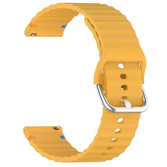 Силіконовий ремінець Wavy для Smart Watch 20mm Dark Yellow | Зображення 1