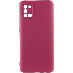 Чохол накладка Silicone Cover Lakshmi Full Camera (A) для Samsung Galaxy A31, Бордовий / Marsala