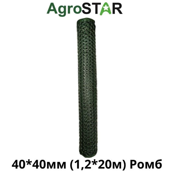 Сітка пласт.для огорожі"AgroStar"40*40мм(1,2*20м)Р | Зображення 3
