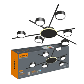 LED Світильник під лампу 6*GX53 накладний з підсвічуванням VL-SPF22B-BB Videx