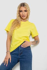Футболка жіноча однотонна, колір жовтий, 238R111