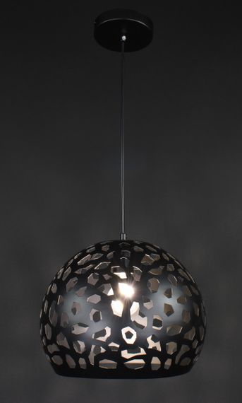 Люстра підвісна на 1 лампочку 27803 Чорний 30-200х30х30 см. | Зображення 2