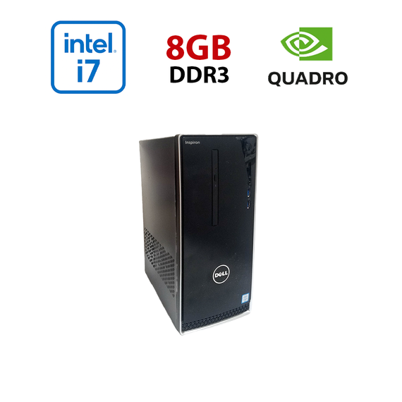Ігровий ПК Dell Inspirion 3650 / Intel Core i7-6700K (4 (8) ядра по 4,0 - 4,2 ГГц) / 8 ГБ DDR3 / 256 ГБ SSD / nVidia Quadro K2200, 4 ГБ GDDR5, 128-біт / Wi-Fi+Bluetooth / DVD / Win 10 Home Lic б/в