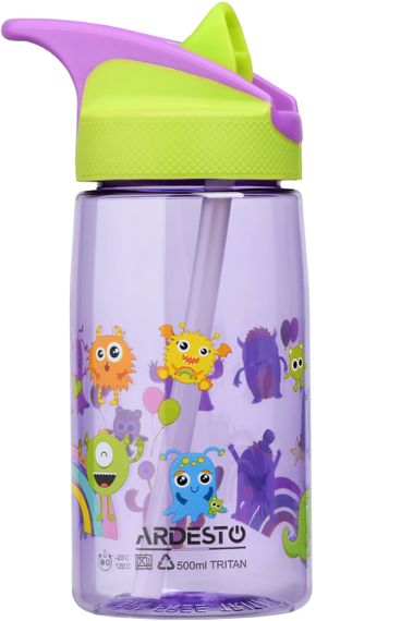 Бутылка для воды Ardesto Luna kids детская 500 мл,зеленая,тритан (AR2201TM) | Зображення 1