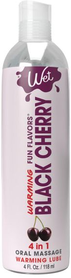 Зігрівальний лубрикант на водній основі Wet Warming Black Cherry 4 in 1, без цукру (118 мл) sexstyle